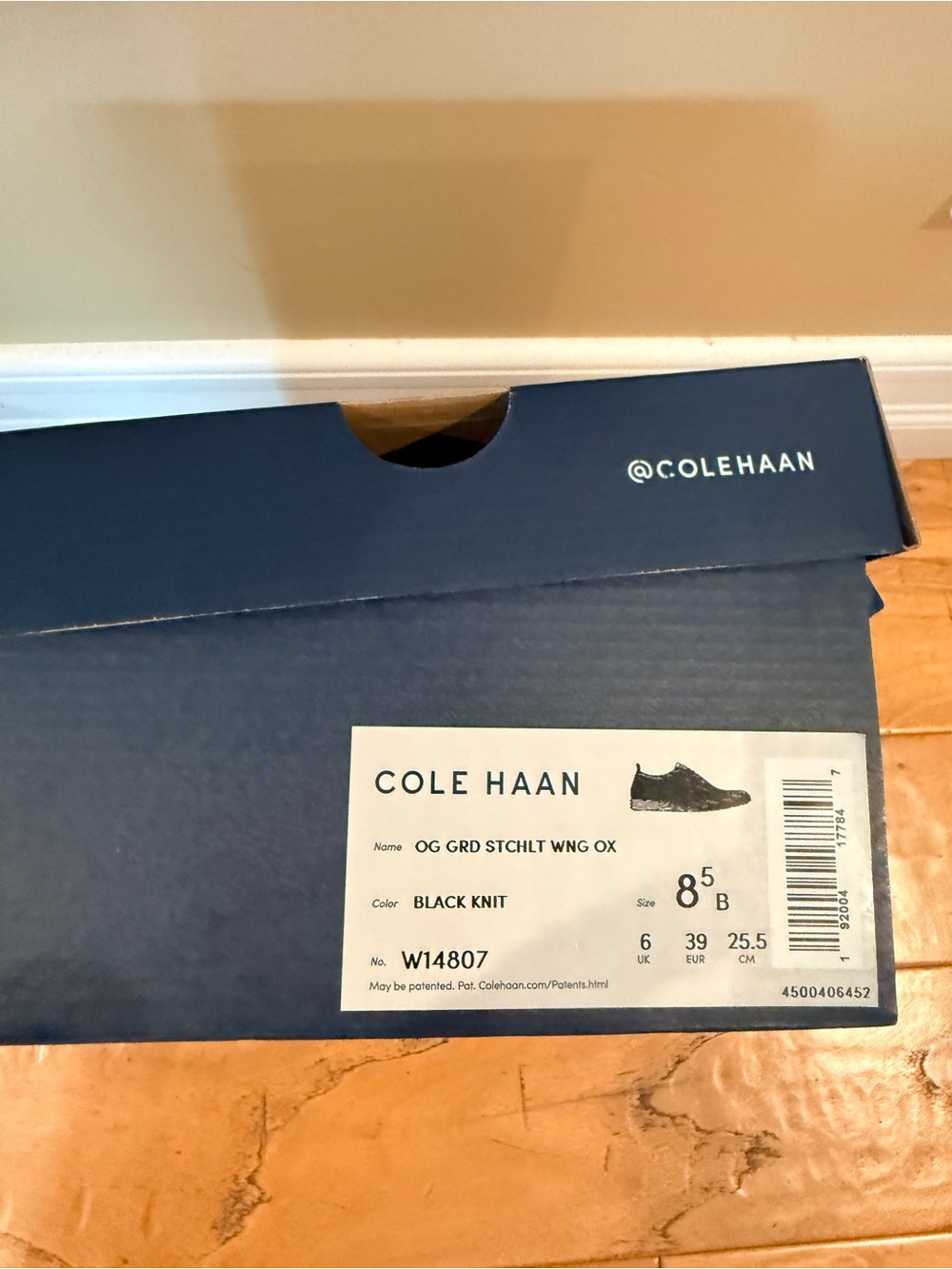 Cole Haan Black Knit Lace-Up Oxfords - Picture 3 of 3